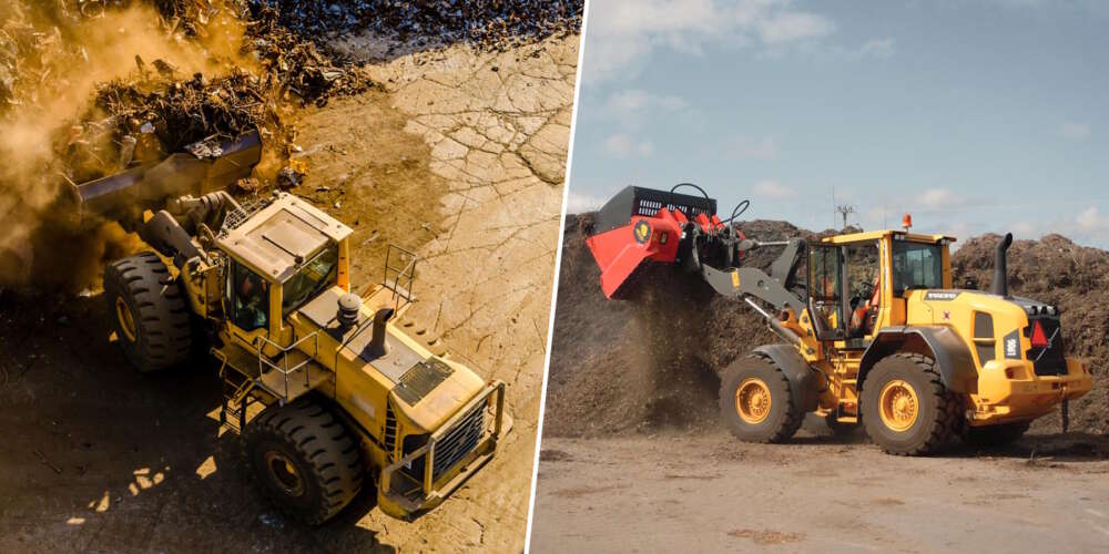 loader screening bucket